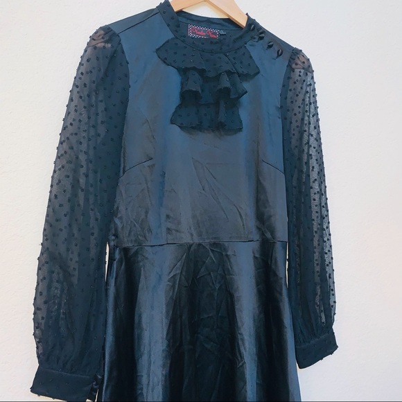 Voodoo Vixen Black AUDREY Retro Dress Large - Picture 9 of 16